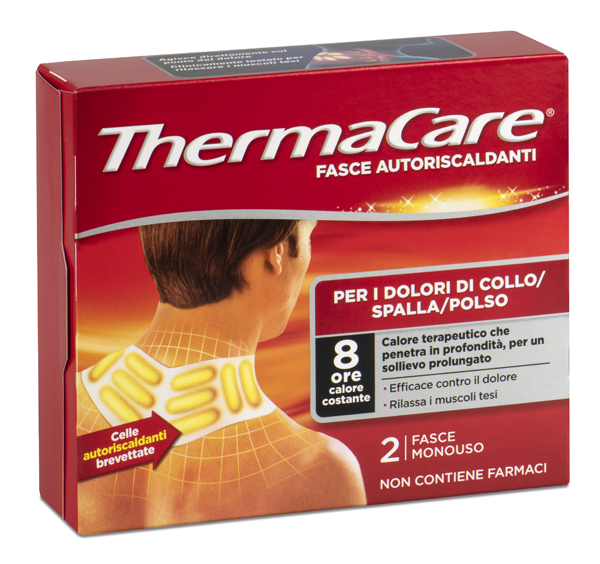 FASCE AUTORISCALDANTI A CALORE TERAPEUTICO THERMACARE COLLO/SPALLA/POLSO 2 PEZZI - farmasconti.eu
