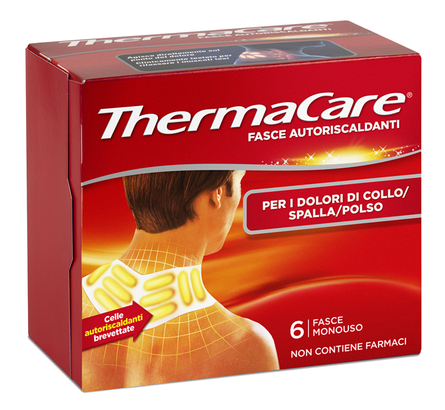 FASCE AUTORISCALDANTI A CALORE TERAPEUTICO THERMACARE COLLO/SPALLA/POLSO 6 PEZZI - farmasconti.eu