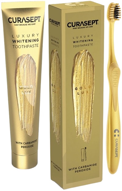CURASEPT GOLD LUXURY WHITENING DENTIFRICIO 75 ML - farmasconti.eu