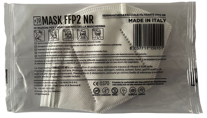 MASCHERINA +39MASK FFP2 BIANCO 15 PEZZI - farmasconti.eu