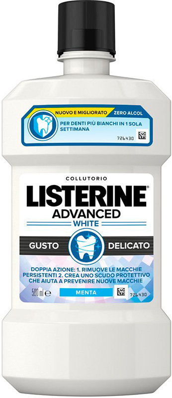 LISTERINE ADVANCED WHITE 500 ML GUSTO DELICATO - farmasconti.eu