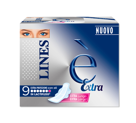 LINES E' EXTRA ASSORBENTI 9 PEZZI - farmasconti.eu