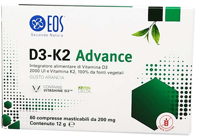 EOS D3 K2 ADVANCE 60 COMPRESSE MASTICABILI - farmasconti.eu