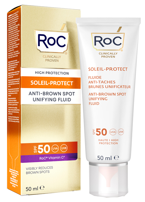 ROC FLUIDO SOLARE VISO SPF 50+ ANTIMACCHIE BRUNE  50 ML - farmasconti.eu