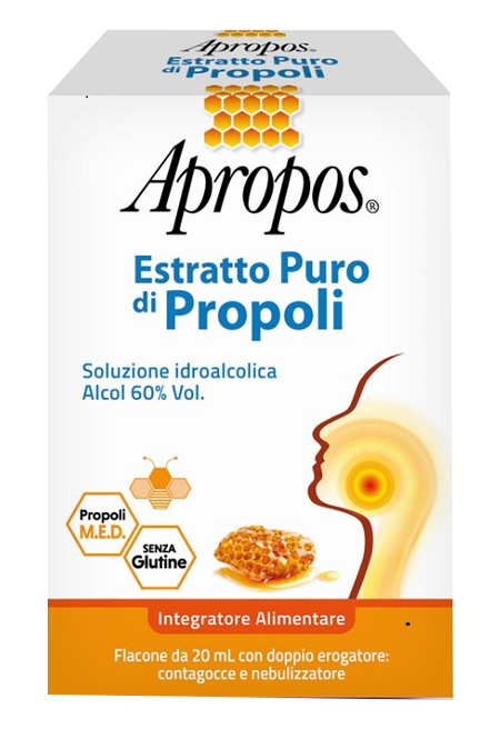 APROPOS ESTRATTO PURO DI PROPOLI SPRAY+CONTAGOCCE 20 ML - farmasconti.eu