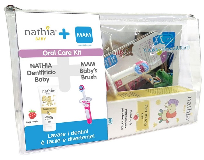 ORAL CARE KIT NEUTRO 1 DENTIFRICIO BABY NATHIA 50 ML + 1 MAM BABY'S BRUSH - farmasconti.eu