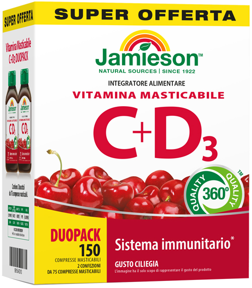 JAMIESON DUOPACK VITAMINA C+D 150 COMPRESSE - farmasconti.eu