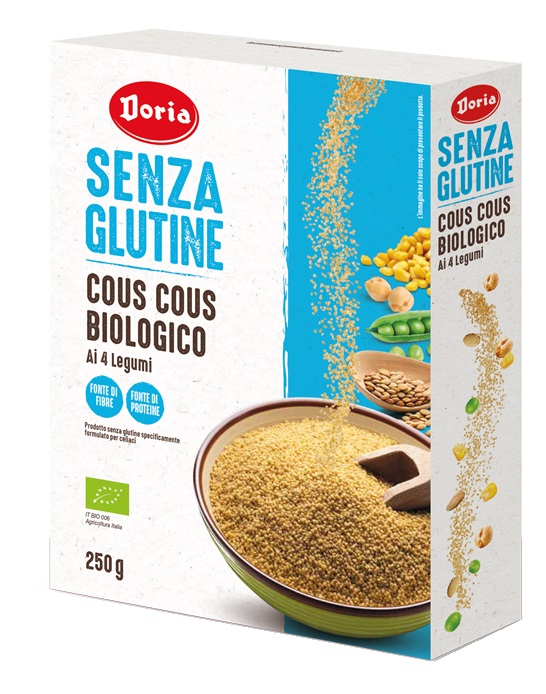 DORIA COUS COUS BIOLOGICO 4 LEGUMI 250 G - farmasconti.eu