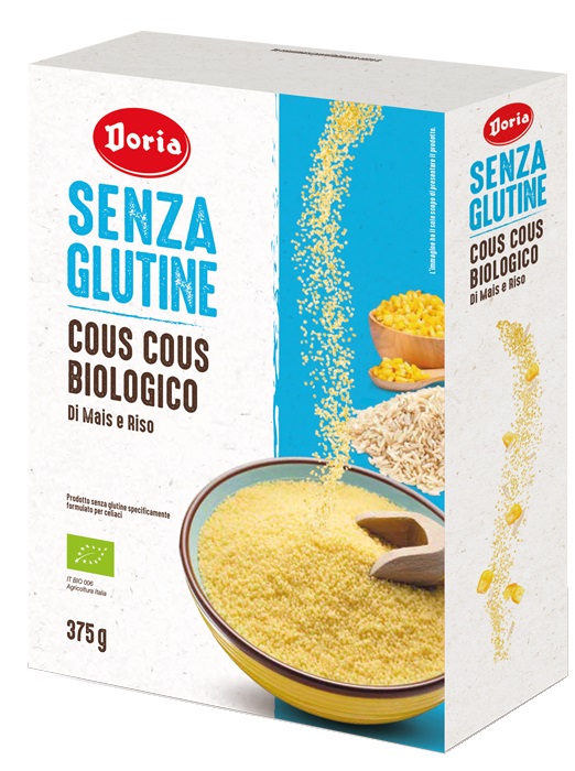 DORIA COUS COUS BIOLOGICO MAIS-RISO 375 G - farmasconti.eu