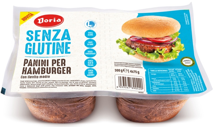DORIA PANINI HAMBURGER 4X75 G - farmasconti.eu