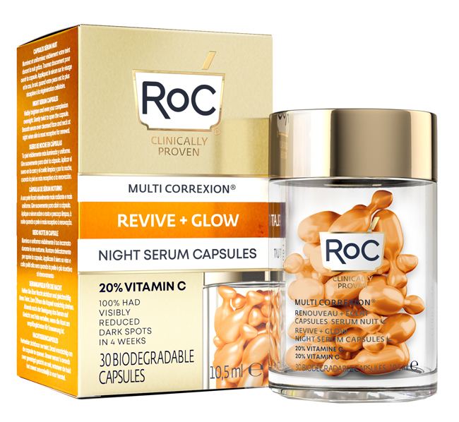 ROC MULTI CORREXION REVIVE + GLOW SIERO VISO NOTTE CAPSULE - farmasconti.eu