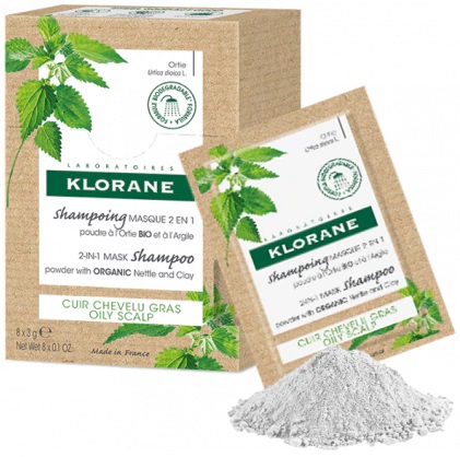 KLORANE SHAMPOO MASCHERA LAVANTE POLVERE ORTICA 8 BUSTINE 3 G - farmasconti.eu