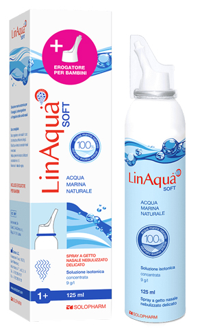 SOLUZIONE SPRAY ISOTONICA NASALE LINAQUA SOFT 125 ML CON DOPPIO EROGATORE - farmasconti.eu