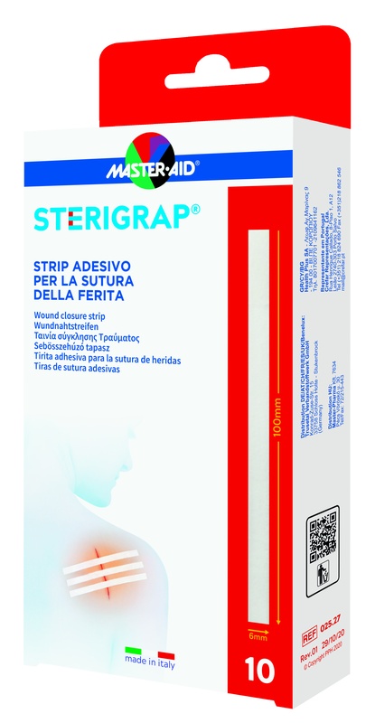 MASTER-AID STERIGRAP STRIP ADESIVO SUTURA FERITE 100X6 MM 10 PEZZI - farmasconti.eu