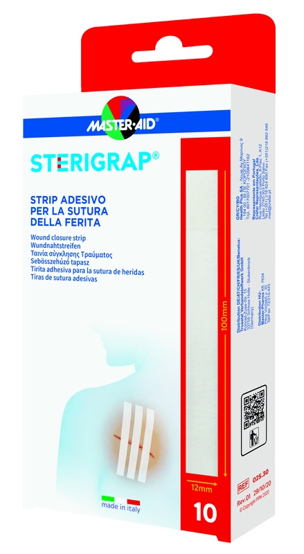 MASTER-AID STERIGRAP STRIP ADESIVO SUTURA FERITE 100X12 MM 6 PEZZI - farmasconti.eu