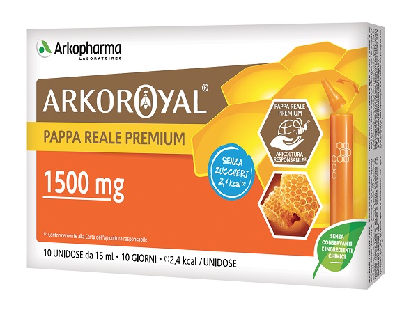 ARKOROYAL PAPPA REALE 1500MG SENZA ZUCCHERO 10 FLACONCINI DA 15 ML - farmasconti.eu