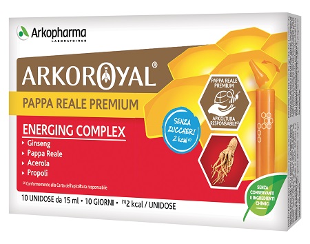 ARKOROYAL ENERGING COMPLEX SENZA ZUCCHERO 10 FLACONCINI DA 15 ML - farmasconti.eu