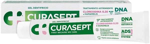 CURASEPT GEL DENTIFRICIO ADS DNA TRATTAMENTO ASTRINGENTE 75 ML - farmasconti.eu