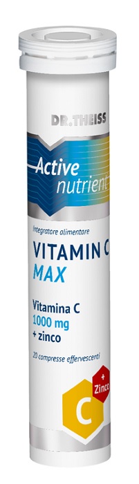 THEISS ACTIVE NUTRIENT VIT C MAX 20 COMPRESSE EFFERVESCENTI LIMONE 80 G - farmasconti.eu