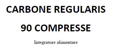 CARBONE REGULARIS 90 COMPRESSE - farmasconti.eu