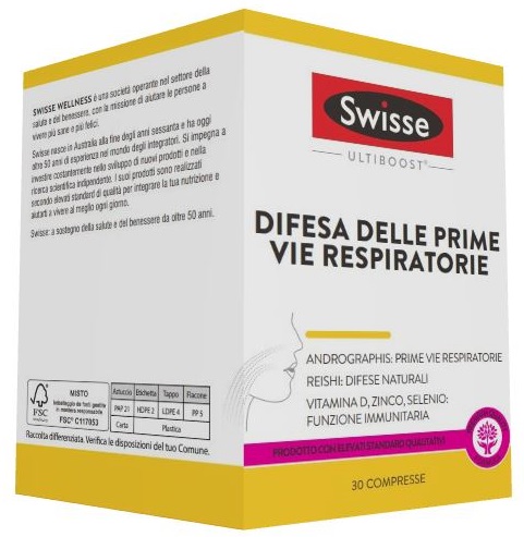 SWISSE DIFESA DELLE PRIME VIE RESPIRATORIE 30 COMPRESSE - farmasconti.eu