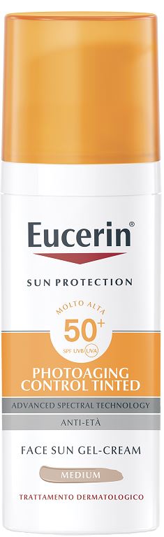 EUCERIN SUN PHOTOAGING CONTROL TINTED GEL CREME SPF50+ MEDIUM 50 ML - farmasconti.eu