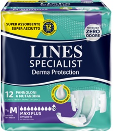 PANNOLONE A MUTANDINA LINES SPECIALIST DERMA MAXI XL 20 PEZZI - farmasconti.eu