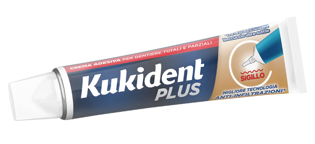KUKIDENT PLUS BARRIERA ANTI-CIBO NEUTRO CREMA ADESIVA DENTIERE 40 G - farmasconti.eu