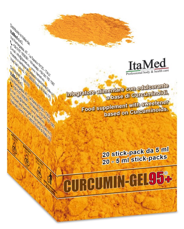 CURCUMIN GEL 95+ 20 BUSTINE STICK PACK MONODOSE DA 5 ML AROMA LAMPONE - farmasconti.eu