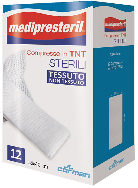 COMPRESSE STERILI TNT MEDIPRESTERIL 18X40 CM 12 PEZZI - farmasconti.eu