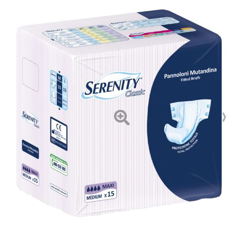 PANNOLONE MUTANDINA SERENITY CLASSIC MAXI TAGLIA EXTRALARGE 15 PEZZI - farmasconti.eu