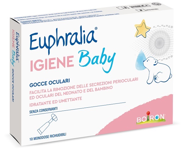 GOCCE OCULARI EUPHRALIA IGIENE BABY 10 MONODOSE RICHIUDIBILI X 0,5 ML - farmasconti.eu