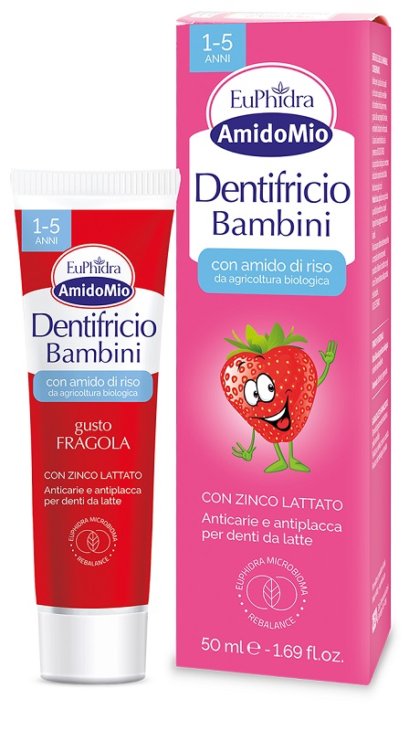 EUPHIDRA AMIDOMIO DENTIFRICIO FRAGOLA 1-5 ANNI 50 ML - farmasconti.eu