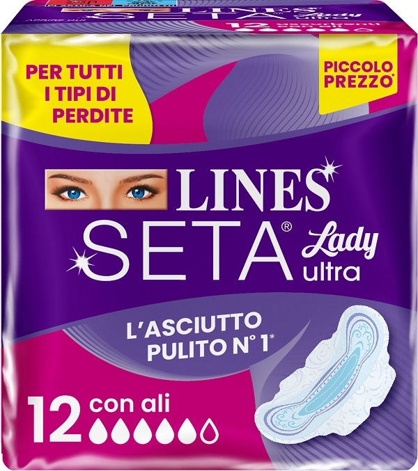 LINES SETA ULTRA ASSORBENTI LADY ALI DWCT 12 PEZZI - farmasconti.eu