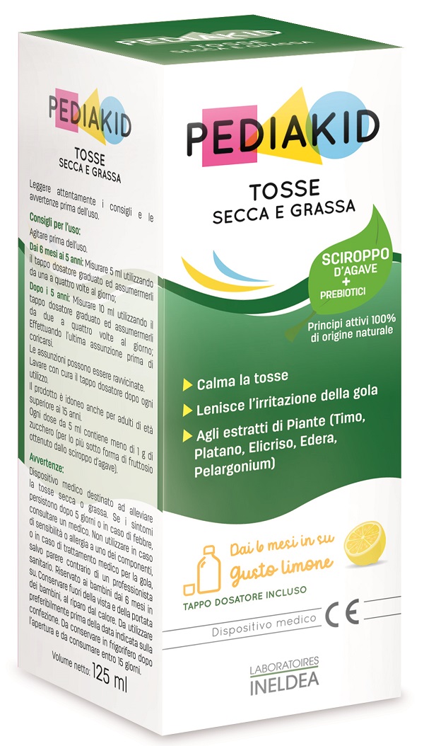 PEDIAKID TOSSE SECCA E GRASSA SCIROPPO 125 ML - farmasconti.eu