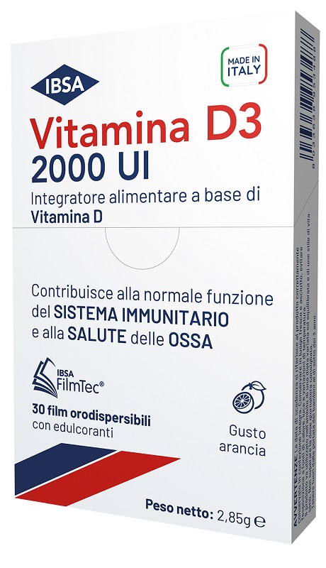 VITAMINA D3 IBSA 2000 UI 30 FILM ORODISPERSIBILI - farmasconti.eu