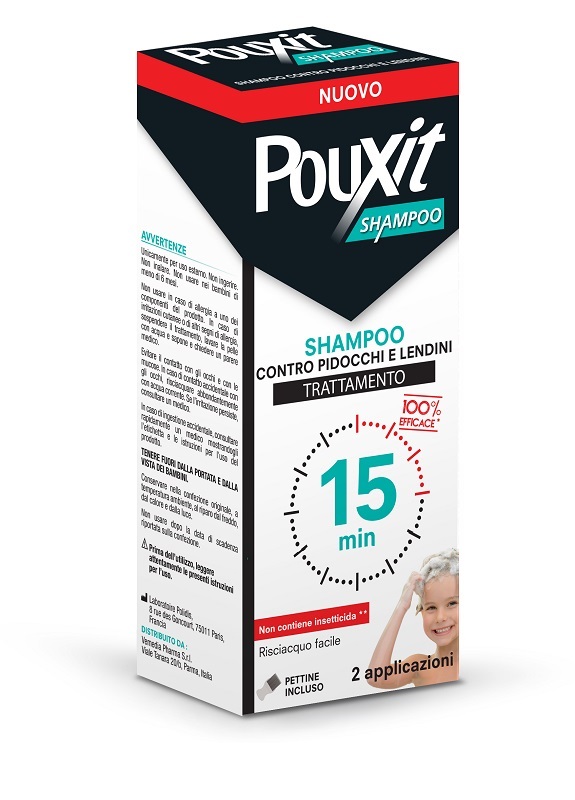 SHAMPOO CONTRO PIDOCCHI E LENDINI POUXIT TRATTAMENTO CON PETTINE INCLUSO 200 ML - farmasconti.eu