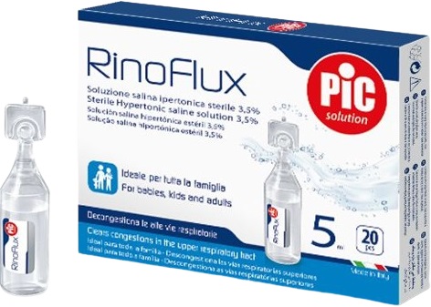 RINOFLUX SOLUZIONE IPERTONICA NASALE PIC 20 FIALE 5 ML - farmasconti.eu