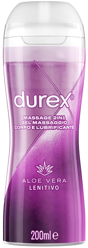 DUREX MASSAGE 2 IN 1 GEL MASSAGGIO CORPO E LUBRIFICANTE ALOE VERA 200 ML - farmasconti.eu