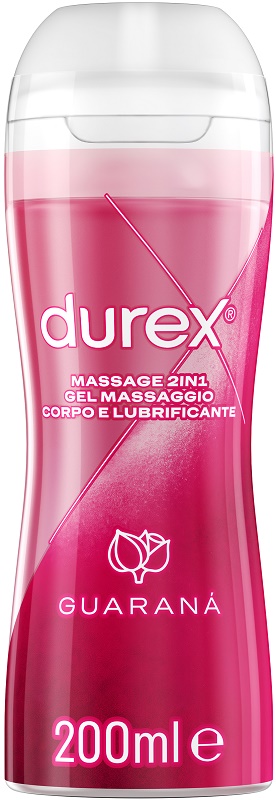 DUREX MASSAGE 2 IN 1 GEL MASSAGGIO CORPO E LUBRIFICANTE GUARANA' 200 ML - farmasconti.eu