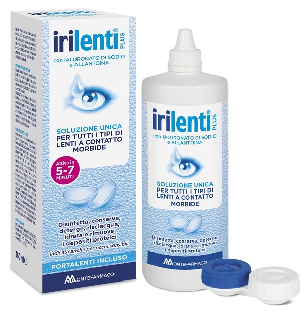 SOLUZIONE UNICA PER LENTI A CONTATTO IRILENTI 360 ML + PORTALENTI - farmasconti.eu