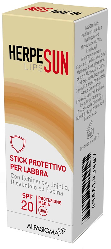 HERPESUN LIP STICK LABBRA SPF 20 5 ML - farmasconti.eu