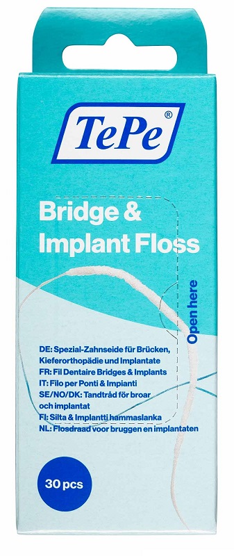 TEPE FILO PONTI & IMPIANTI TEPE BRIDGE & IMPLANT FLOSS 30 PEZZI - farmasconti.eu