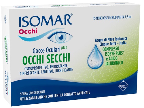 ISOMAR OCCHI SECCHI PLUS GOCCE OCULARI ACIDO IALURONICO 0,25% 15 FLACONCINI - farmasconti.eu